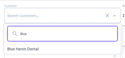 Searching for a customer