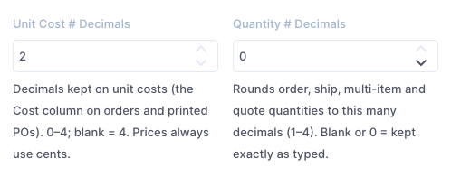 Unit Cost # Decimals and Quantity # Decimals