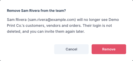 Remove Sam Rivera from the team?