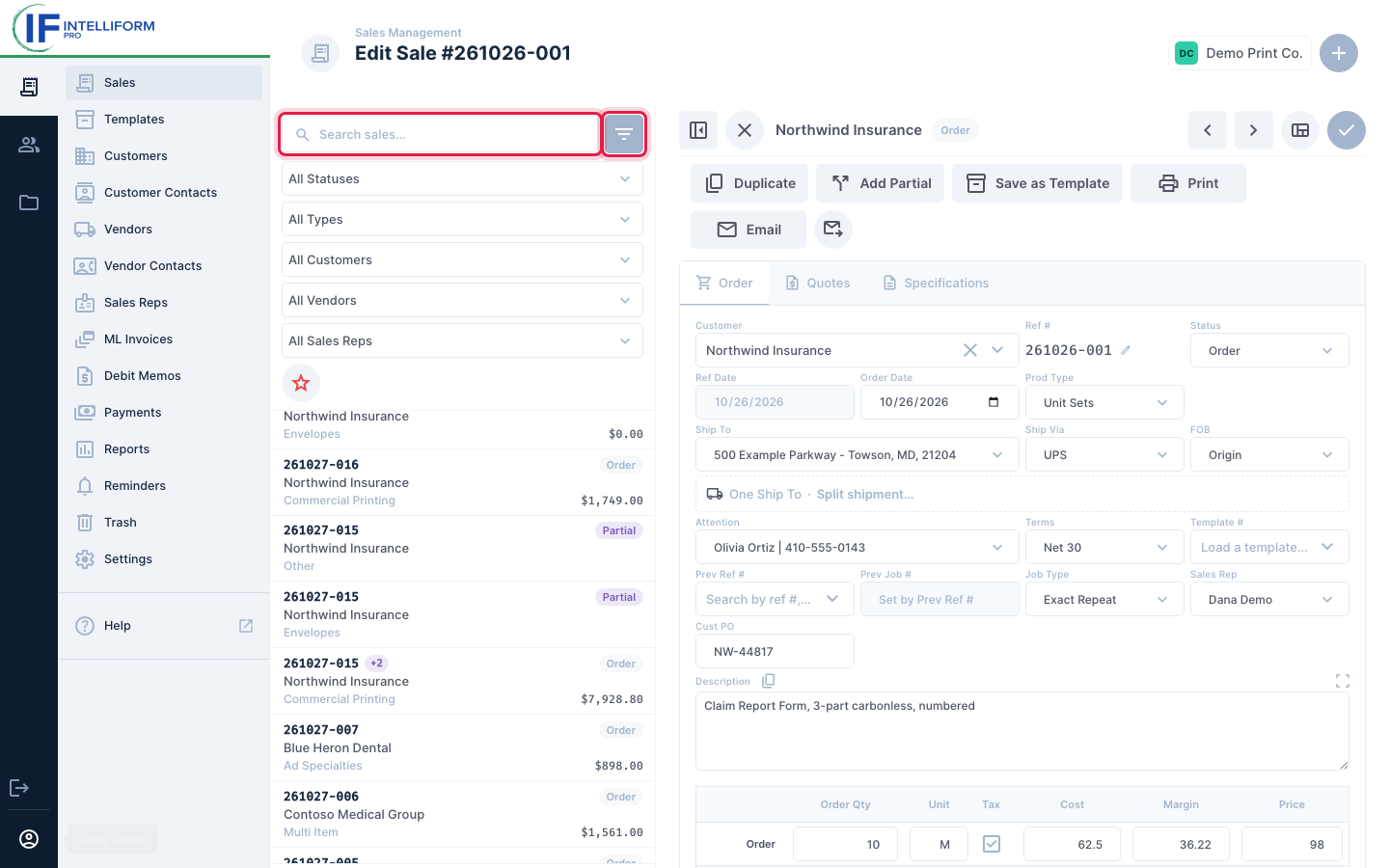The search box and filters in Split view